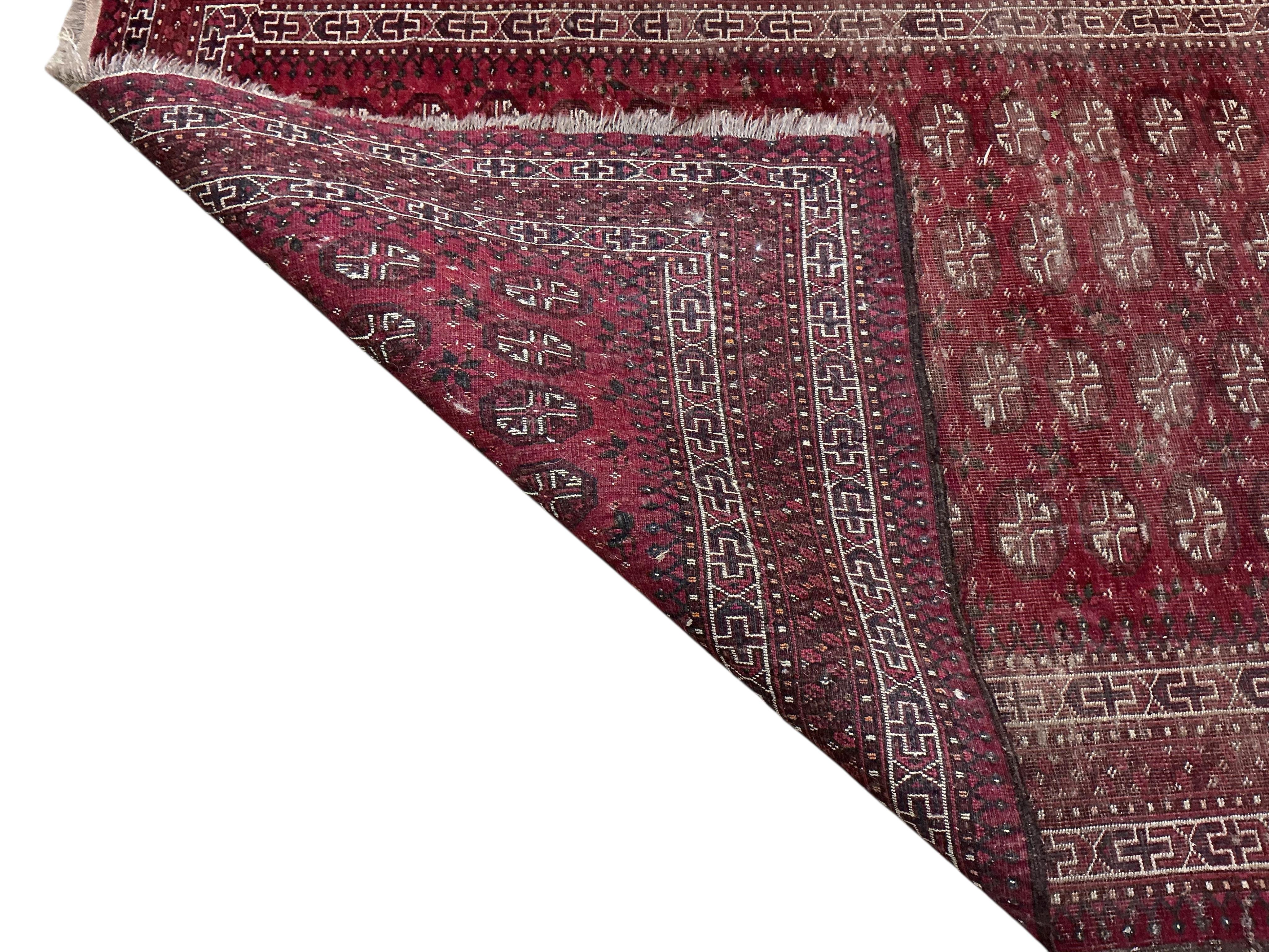 Two Turkoman rugs, larger 180 x 132cm